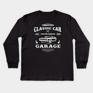 Toretto's Classic Car Garage Kids Long Sleeve T-Shirt